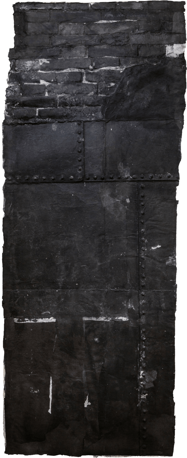 林延 LIN Yan 內在的雨 #1 Raining Inside #1, 2006 墨/紙 Ink on paper 98 3/8 x 39 x 3 1/8 in 250 x 99 x 8 cm