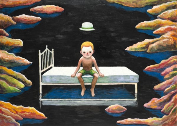 幾米 Jimmy Liao 夢的異世界 World of Dreams, 2023 油彩/紙 Oil on paper 57 x 80.5 cm