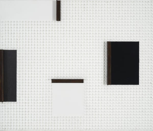 莊普 TSONG Pu 自我再製 Autopoiesis, 2019 紙、石墨鉛筆、壓克力顏料、墨汁、鋁製品/畫布 Paper, graphite, acrylic, ink and aluminum on canvas 45.5 x 53 cm