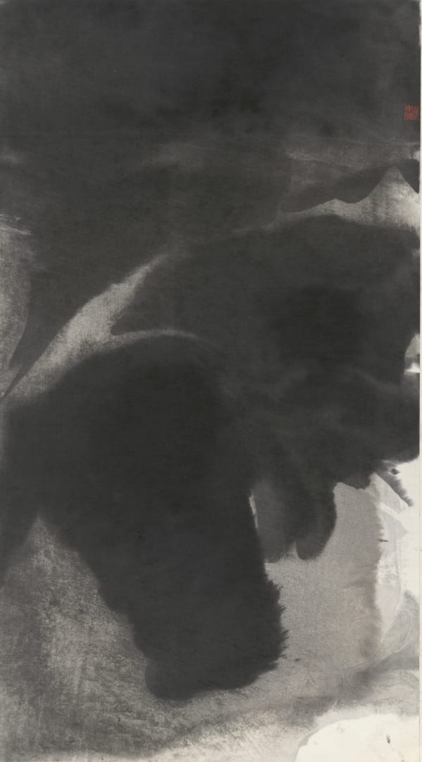 李安成 Lee An-cheng 無題山水 Untitled (Landscape) , c. 1980s-1990s 水墨／紙本 Ink on paper 20 5/8 x 11 3/8 in 52.5 x 29 cm