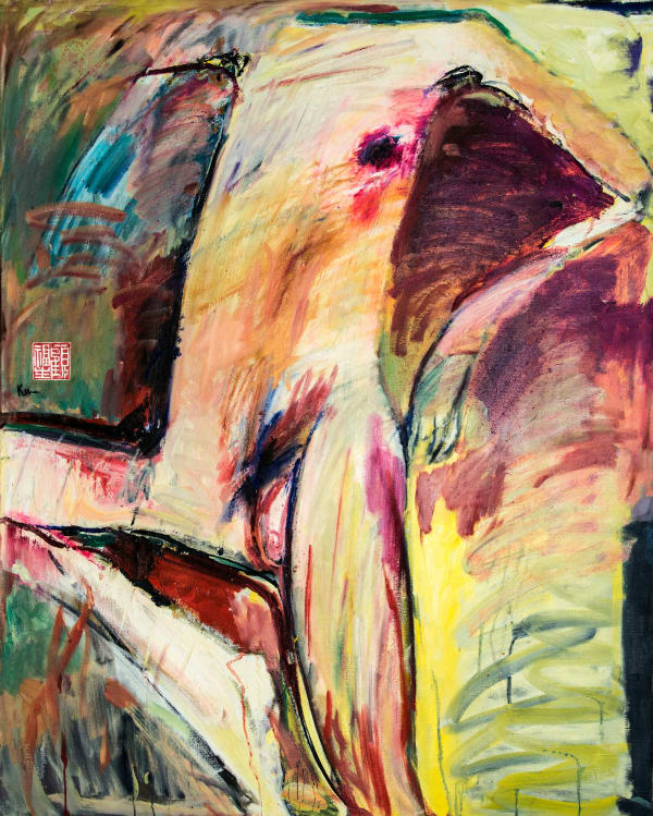 顧福生 Fu-Sheng KU 病體 The Patient, 1988 油彩／畫布 Oil on canvas 50 x 40 1/8 in 127 x 102 cm