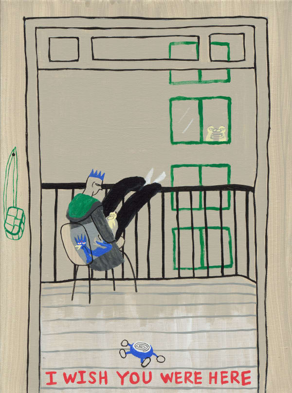 桑拿大可 Sangna Take Pokemon x Bottega Veneta-哥達鴨 Pokemon x Bottega Veneta-Golduck, 2022 壓克力顏料／畫布 Acrylic on canvas 15 3/4 x 11 3/4 in 40 x 30 cm