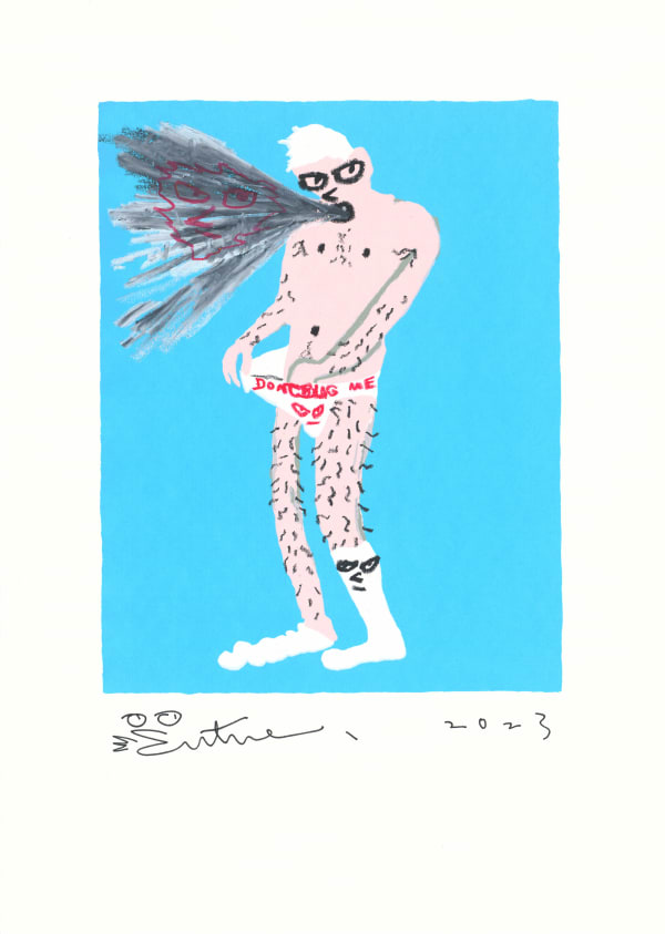 桑拿大可 Sangna Take 享受生活-40 Enjoy Life-40, 2023 絹印、壓克力顏料/紙 Silkscreen and acrylic on paper 50 x 35.5 cm