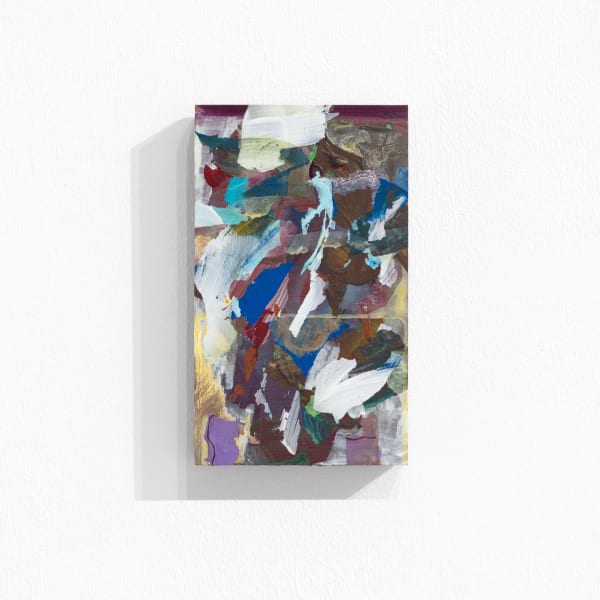 龔寶稜 Pao-Leng KUNG 果皮 Peel, 2024 壓克力顏料 / 油氈板 Acrylic on linoleum block 12.7 x 7.6 x 2.2 cm