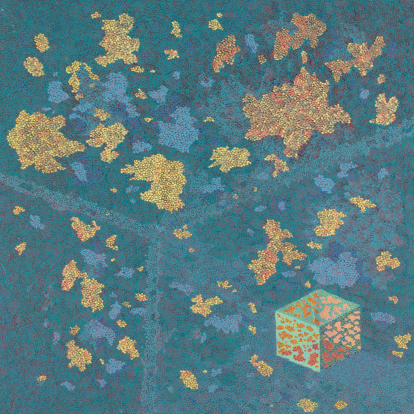 王玫玲 Mei Ling WANG 朵朵 Dolaimi, 2019 壓克力顏料、批土/畫布 Acrylic and putty on canvas 39 3/8 x 39 3/8 in 100 x 100 cm
