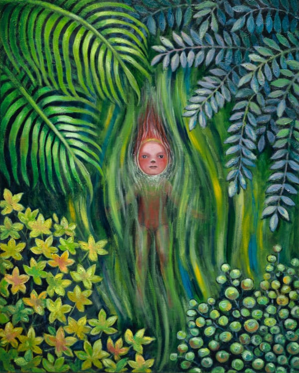 幾米 Jimmy Liao, 漂浮的綠芽呀 Seed Drifting with the Currents, 2023