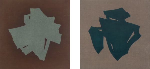 吳東龍 Wu Tung-Lung 符號-127,符號-128 Symbol-127,Symbol-128, 2019 油彩/畫布板 Oil on canvas board 90 x 90 cm/each, set of 2
