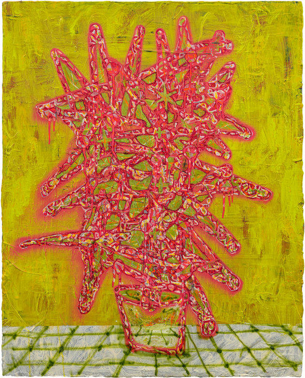 劉文豪 LIU Wen Hao 自畫像 II Self-protrait II, 2023 壓克力顏料、噴漆/畫布 Acrylic and spray paint on canvas 91 x 73 cm