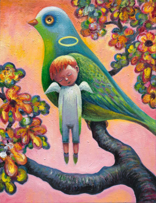 幾米 Jimmy Liao, 天使之鴿 Dove of Angels, 2023