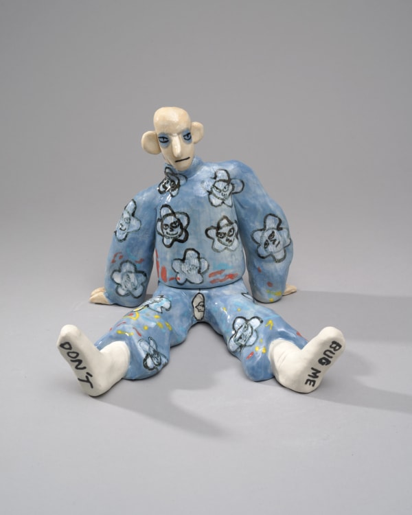 桑拿大可 Sangna Take 放空的男子-4 Man In a Daze No.4, 2023 陶瓷、化妝土、釉 Clay, engobe, glaze 18 x 20 x 22 cm