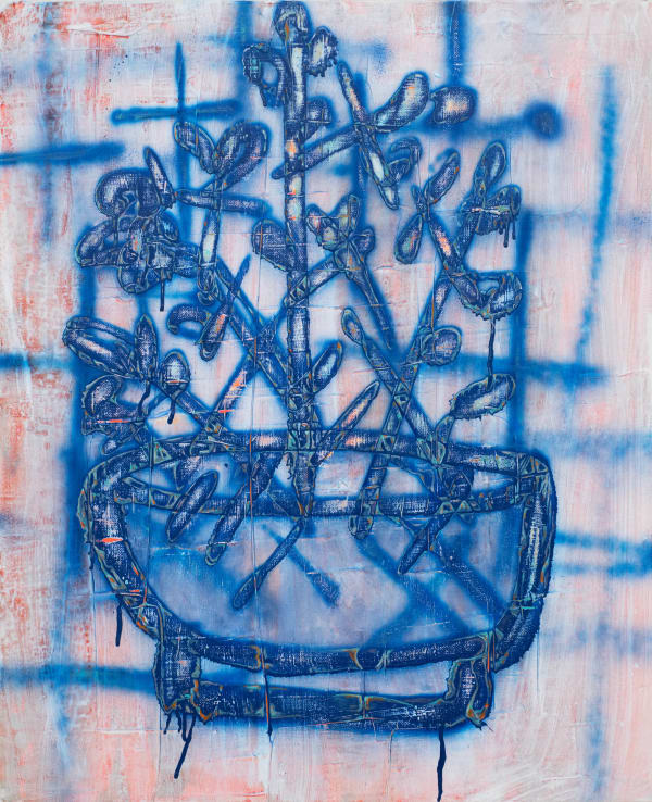 劉文豪 LIU Wen Hao 故障檢測 1 Troubleshoot 1, 2022 壓克力顏料、噴漆/畫布 Acrylic and spray print on canvas 25 5/8 x 20 7/8 in 65 x 53 cm