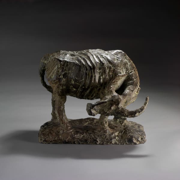 熊秉明 HSIUNG Ping-Ming, 回首牛 Buffalo Turning Head Ed. EA III/IV, 1993