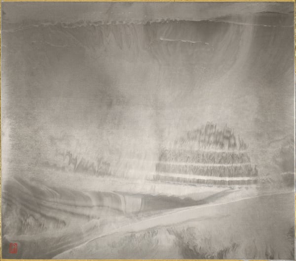 李安成 Lee An-cheng 無題山水 Untitled (Landscape) , c. 1999-2000s 水墨／畫宣板 Ink on paperboard 9 1/2 x 10 5/8 in 24 x 27 cm