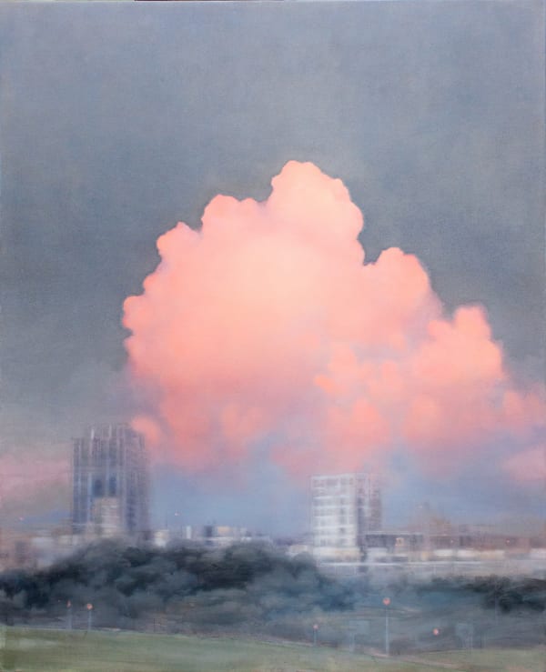 陳睿淵 TAN Jui Wen 暮照 V Twilight V, 2024 礦物顏料、壓克力顏料/鳥之子紙 Mineral pigments and acrylic on paper 25 5/8 x 20 7/8 in 65 x 53 cm