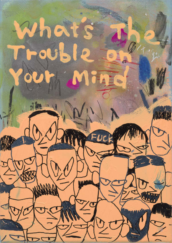桑拿大可 Sangna Take 你在煩惱甚麼 What's the Trouble on Your Mind , 2024 壓克力顏料/畫布 Acrylic on canvas 30 x 21 cm