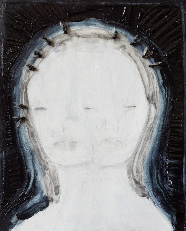 張柏林 Ringo CHEUNG, 聖像研習（蒼蠅） Study of Saint Portrait (Black Flies), 2022
