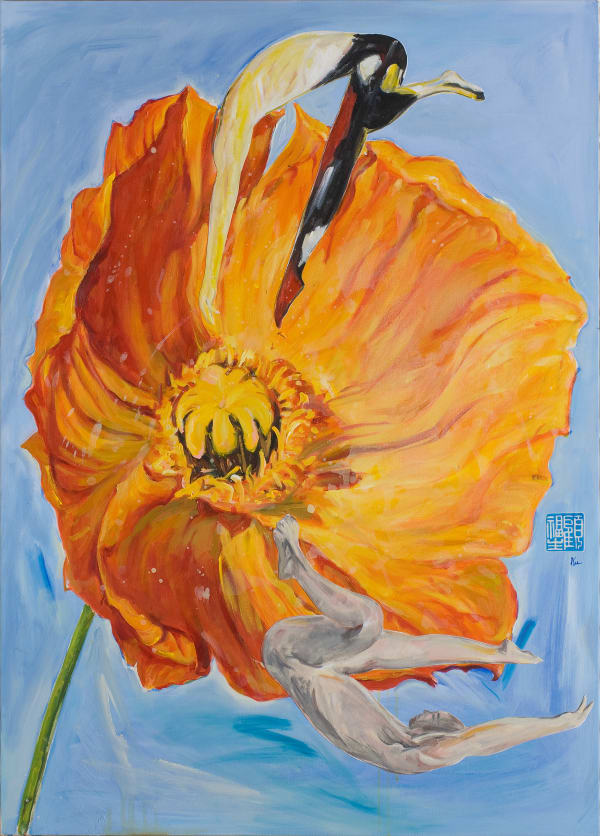 顧福生 Fu-Sheng KU 微風 Breeze , 2001 油彩/畫布 Oil on canvas 49 5/8 x 35 7/8 in 126 x 91 cm