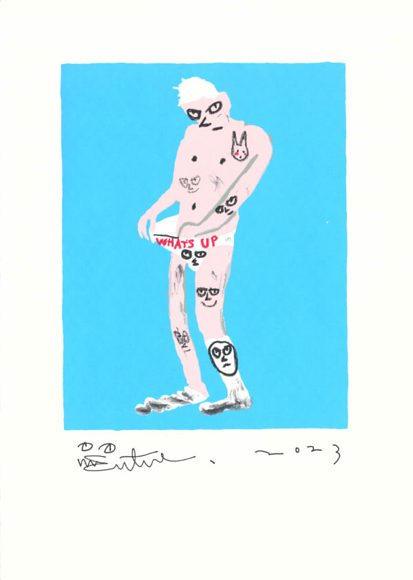 桑拿大可 Sangna Take 享受生活-47 Enjoy Life-47, 2023 絹印、壓克力顏料/紙 Silkscreen and acrylic on paper 50 x 35.5 cm