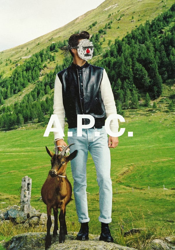 劉正堃 Abei LIU 亂入系列- Maskboy亂入A.P.C. DM Maskboy on A.P.C. DM, 2017 棉線／紙 Thread on paper 5 7/8 x 4 1/8 in 15 x 10.5 cm