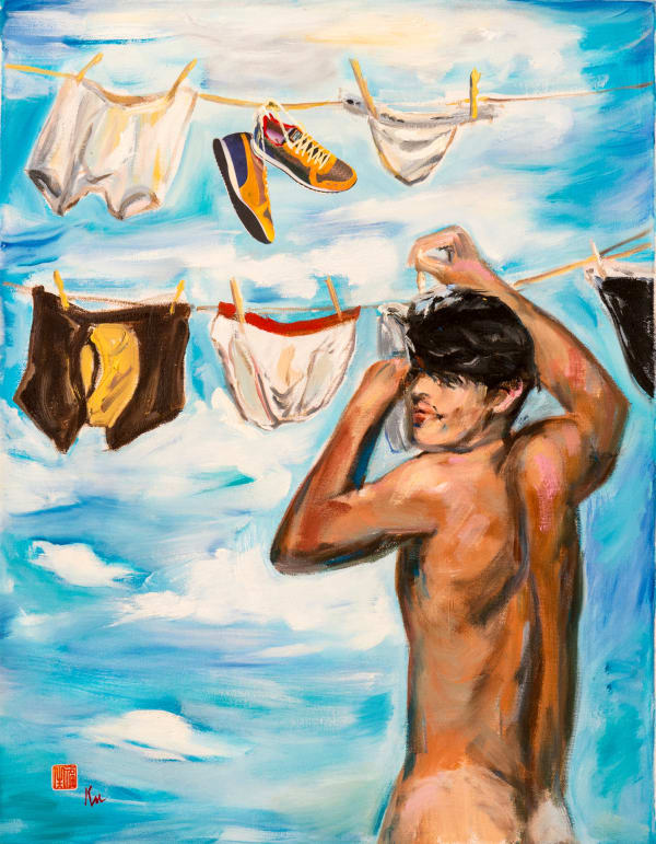 顧福生 Fu-Sheng KU 貼身物 Skinny Skivvies, 2006 油彩/畫布 Oil on canvas 18 1/8 x 14 1/8 in 46 x 36 cm