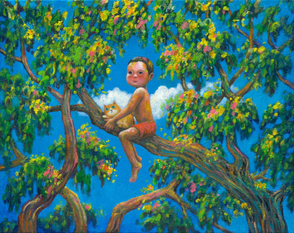 幾米 Jimmy Liao, 當我擁有了天空與木馬 I Have a Sky and a Wooden Horse, 2023