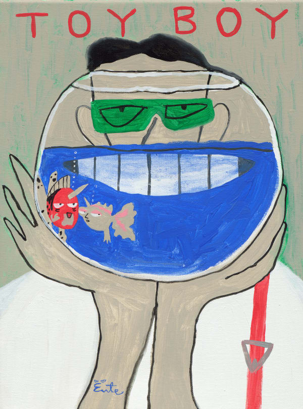 桑拿大可 Sangna Take Pokemon x Bottega Veneta-角金魚&金魚王 Pokemon x Bottega Veneta-Goldeen& Seaking, 2022 壓克力顏料／畫布 Acrylic on canvas 15 3/4 x 11 3/4 in 40 x 30 cm