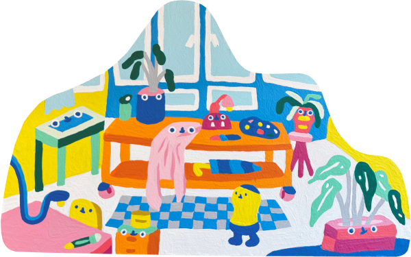 林雅儀 Zoie LAM Dialogue 3, 2024 壓克力顏料／畫布 Acrylic on canvas 18.5 x 30 cm