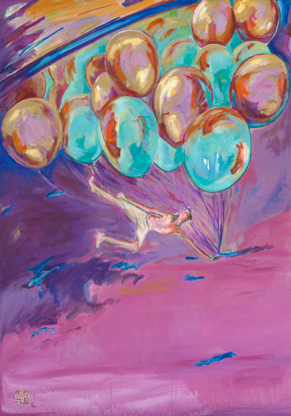 顧福生 Fu-sheng KU, 隨波逐流 Going With The Flow, 2014