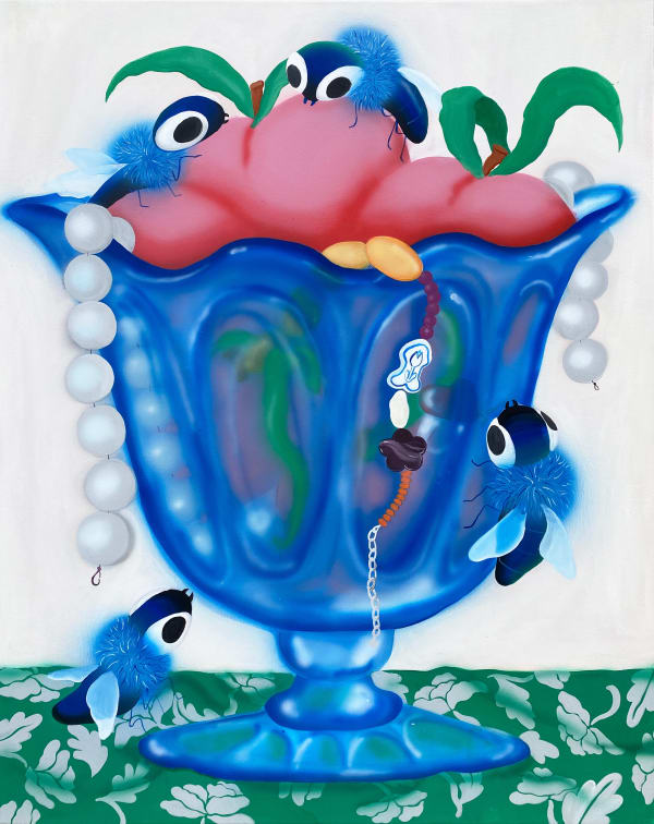 吳易陵 Beryl WU 桃子 Peaches, 2023 壓克力顏料／畫布 Acrylic on canvas 100 x 80 cm