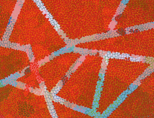王玫玲 Mei Ling WANG 線 Line, 2018 壓克力顏料、批土/畫布 Acrylic and putty on canvas 12 1/4 x 16 1/8 in 31 x 41 cm