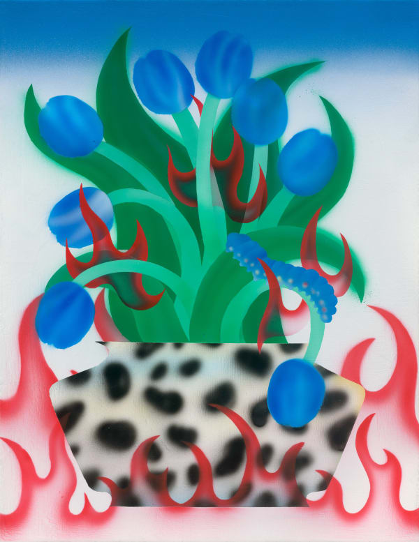 吳易陵 Beryl WU 花瓶 02 Vase 02, 2023 壓克力顏料／畫布 Acrylic on canvas 53 x 41 cm