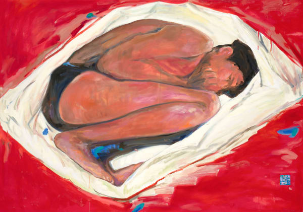 顧福生 Fu-Sheng KU 生命可貴 Precious Life, 2013 油彩／畫布 Oil on canvas 48 1/8 x 68 1/8 in 122 x 173 cm