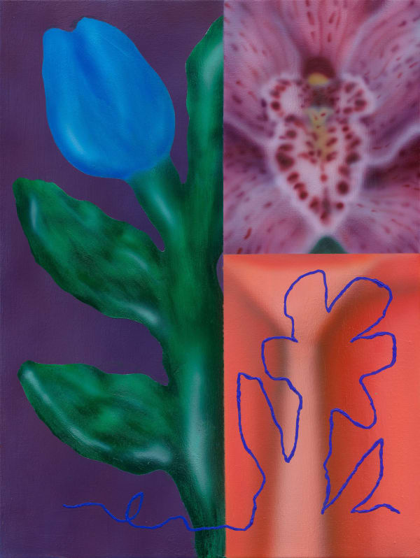 吳易陵 Beryl WU 多種類的花 Various Flowers, 2024 壓克力顏料／畫布 Acrylic on canvas 65 x 45 cm