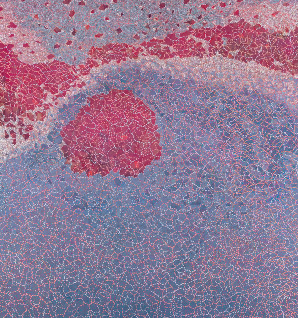 王玫玲 Mei Ling WANG 浪 Wave, 2020 壓克力顏料、批土/畫布 Acrylic and putty on canvas 66 7/8 x 63 in 170 x 160 cm
