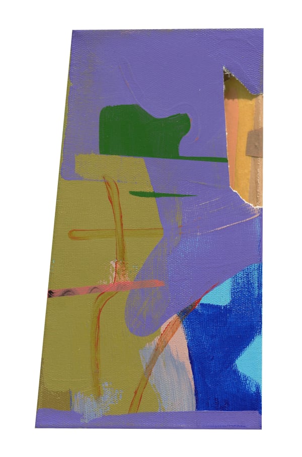 龔寶稜 Pao-Leng KUNG It Has Been Uncovered by You., 2018 壓克力顏料、紙膠帶/自製畫布 Acrylic and masking tape on handmade canvas 7 1/8 x 4 1/8 in 18 x 10.5 cm