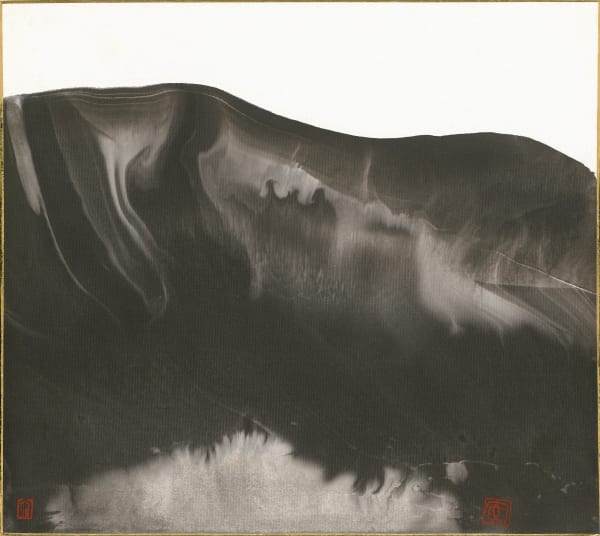 李安成 Lee An-cheng 無題山水 Untitled (Landscape) , c. 1999-2000s 水墨／畫宣板 Ink on paperboard 9 1/2 x 10 5/8 in 24 x 27 cm