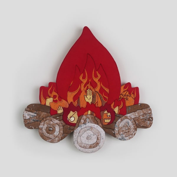 劉正堃 Abei LIU 不只有我 Not Just Me, 2025 高密度發泡聚苯乙烯、二手衣手工縫製 EPS, 2nd hand clothes 38 x 37 x 4 cm