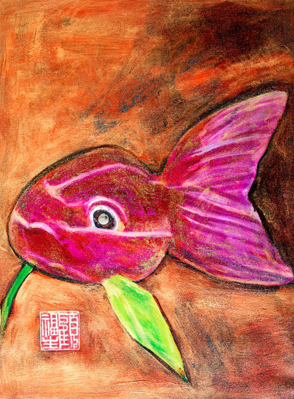 顧福生 Fu-sheng KU, 紅魚 The Red Fish, 1984