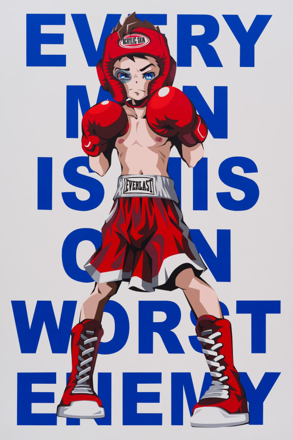 松浦浩之 Hiroyuki MATSUURA Every Man is His Own Worst Enemy, 2023 壓克力顏料/畫布 Acrylic on canvas 195 x 130 cm