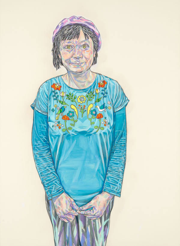 曲家瑞 Kristycharay 小P Kestinee, 2021 壓克力顏料/畫布 Acrylic on canvas 59 1/8 x 43 1/4 in 150 x 110 cm