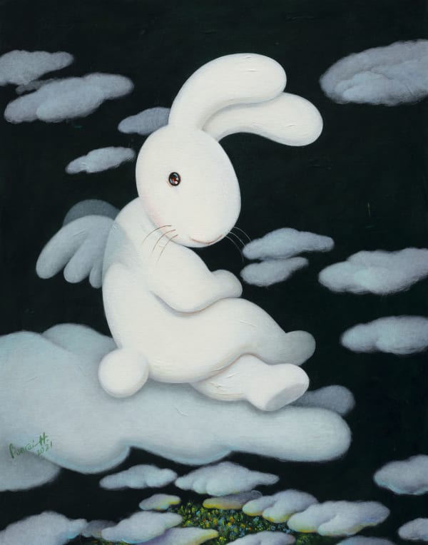 黃本蕊 Benrei HUANG 值日生 On duty, 2021 壓克力顏料/畫布 Acrylic on canvas 28 x 22 in 71 x 56 cm