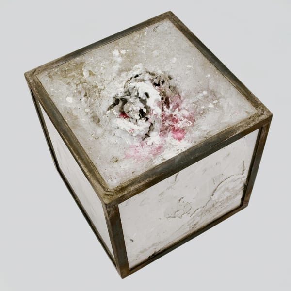 司徒強 SZETO Keung 舍利 2 Sacred Relics 2, 2008 壓克力顏料、複合媒材、水泥、鋼、髮 Acrylic, mixed media, concrete, steel and hair 14 3/8 x 12 x 12 in 36.6 x 30.5 x 30.5 cm