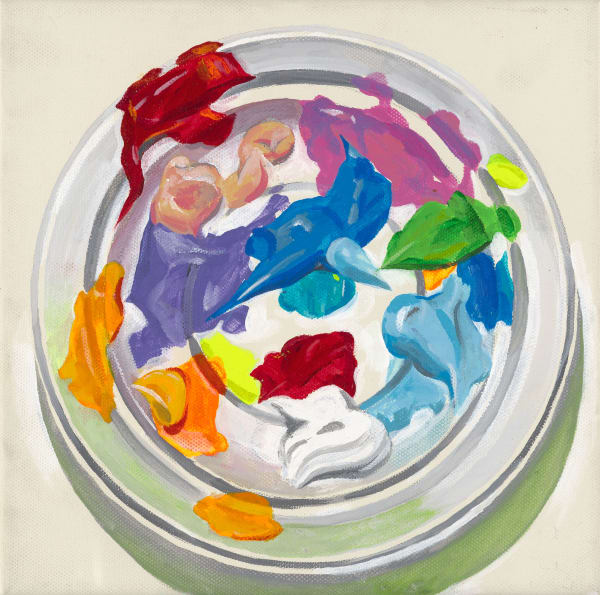 曲家瑞 Kristycharay 彩色盤 Palette, 2016 壓克力顏料/畫布 Acrylic on canvas 7 5/8 x 7 5/8 in 19.5 x 19.5 cm