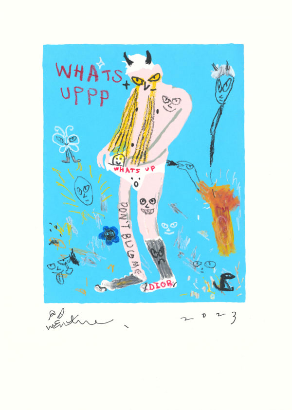 桑拿大可 Sangna Take 享受生活-8 Enjoy Life-8, 2023 絹印、壓克力顏料/紙 Silkscreen and acrylic on paper 50 x 35.5 cm