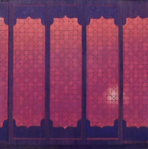 陳誼嘉 CHEN Yi Chia 捉迷藏 Hide and Seek, 2021 膠彩/紙 Gouache on paper 39 3/8 x 39 3/8 in 100 x 100 cm