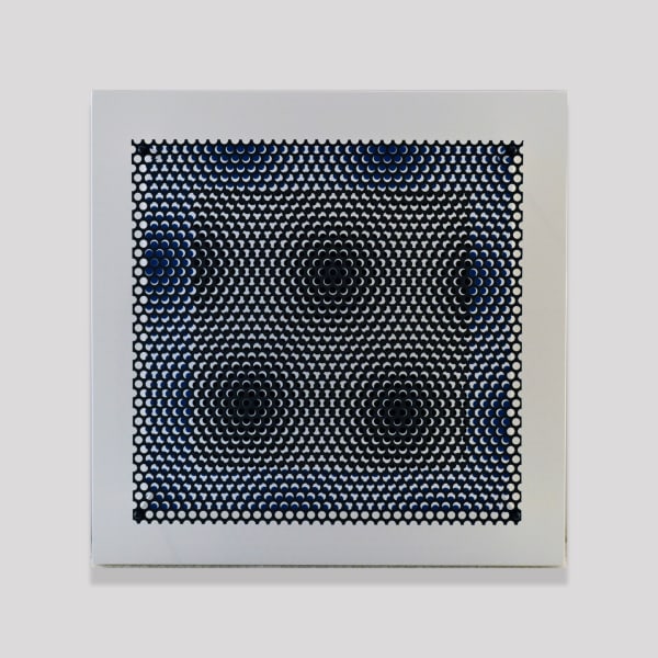 Antonio Asis, Vibration carré noir et bleu, 2012