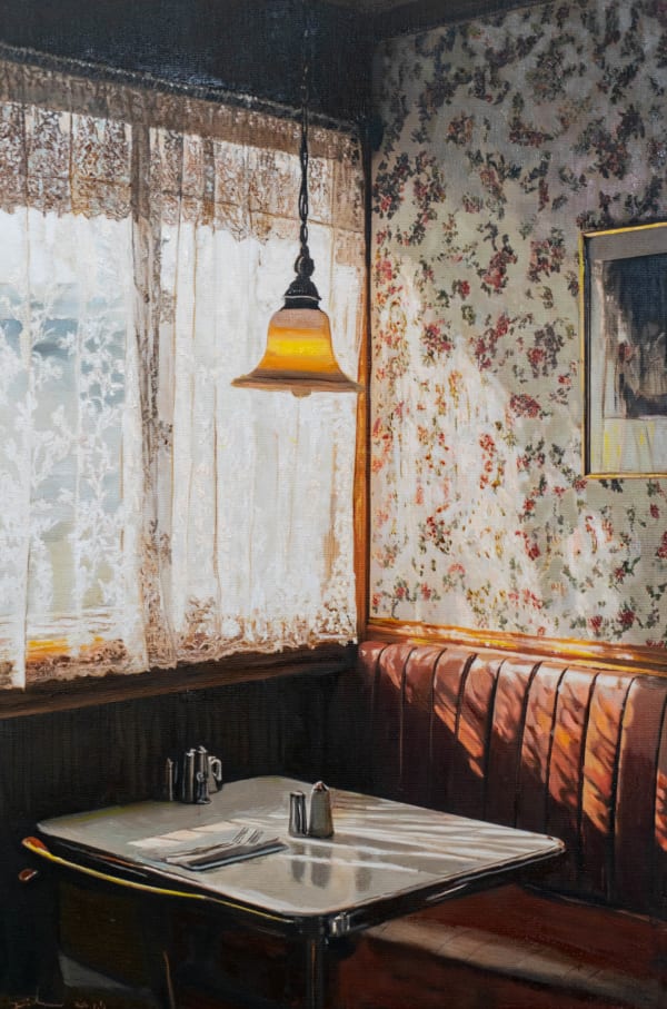 Yigal Ozeri, Booth in Bloom, 2025