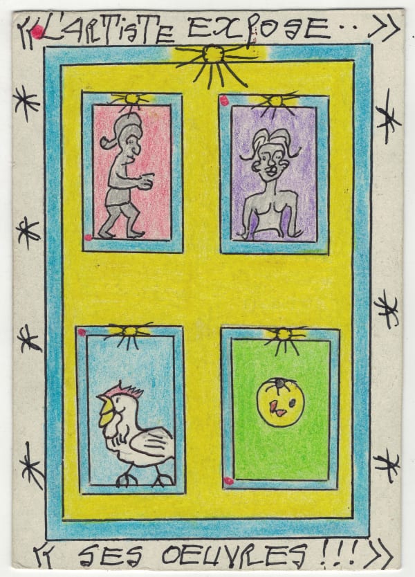 Frédéric Bruly Bouabré, lartiste expose ses oeuvres, 2004