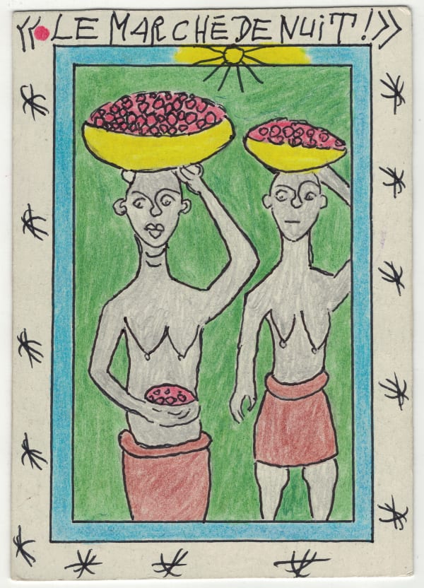 Frédéric Bruly Bouabré, le marche de nuit, 2004