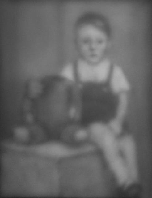 Sherry Kerlin, Little Boy Holding Headless Teddy Bear, 2020
